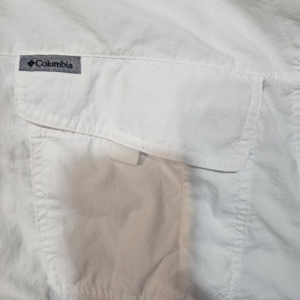 Columbia Titanium White Long Sleeve Outdoor Fishing Hiking Shirt XXL 2XT Nylon - Picture 2 of 8